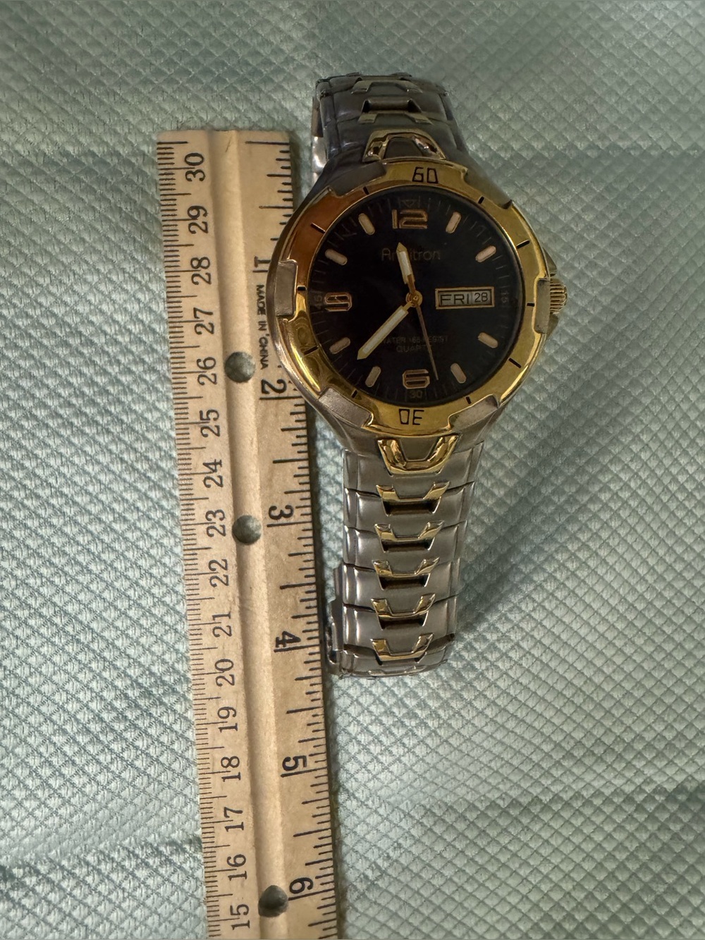 Armitron Two-Tone Gold & Silver Men's Watch with Blue Dial
